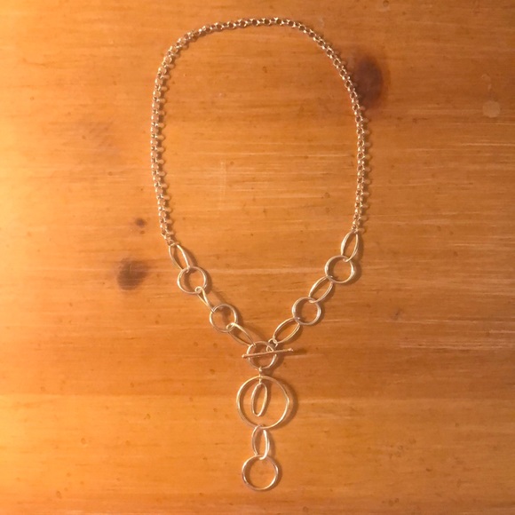 Sterling Silver Toggle Necklace - Picture 2 of 4